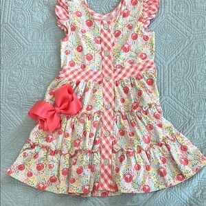 VGUC Serendipity Floral Pink Kids Dress - Sz M(5/6)